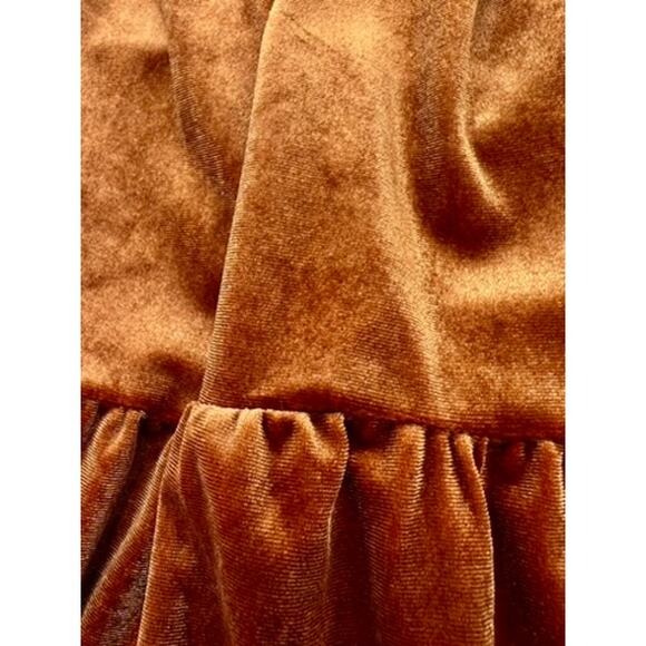 RICH RUST STRETCH VELVET DRESS (Woman's: XL) - Picture 10 of 10